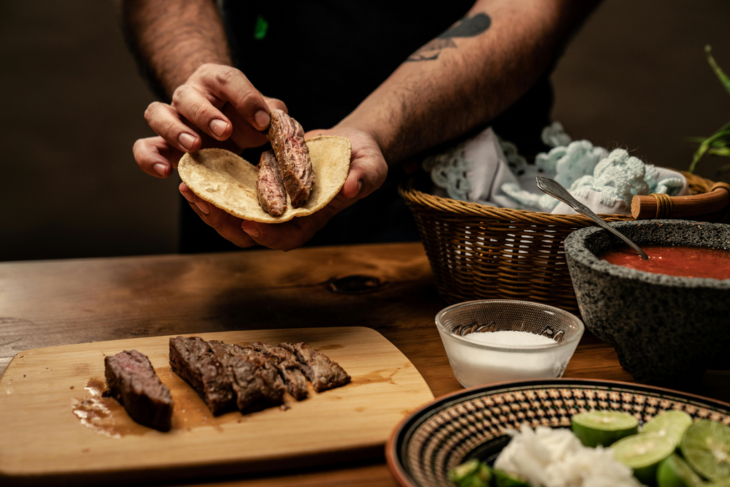 Flank Steak Tacos with Soy-Garlic Marinade